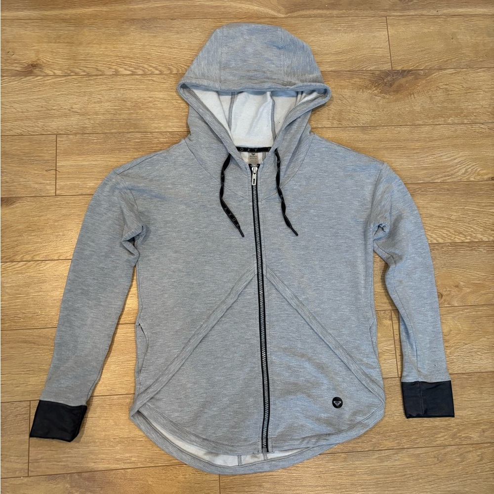Roxy Gray Zip-Up Hoodie